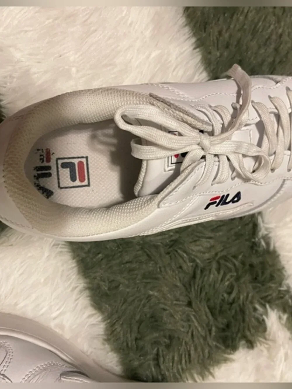 FILA FX-115 White Leather Lace-Up Platform Sneakers